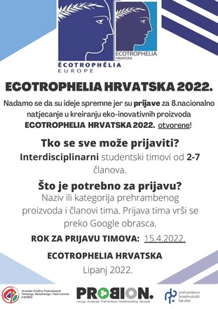 Ecotrophelia Hrvatska 2022.- Obavijest