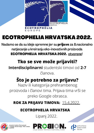 Studentsko natjecanje Ecotrophelia Hrvatska 2022.